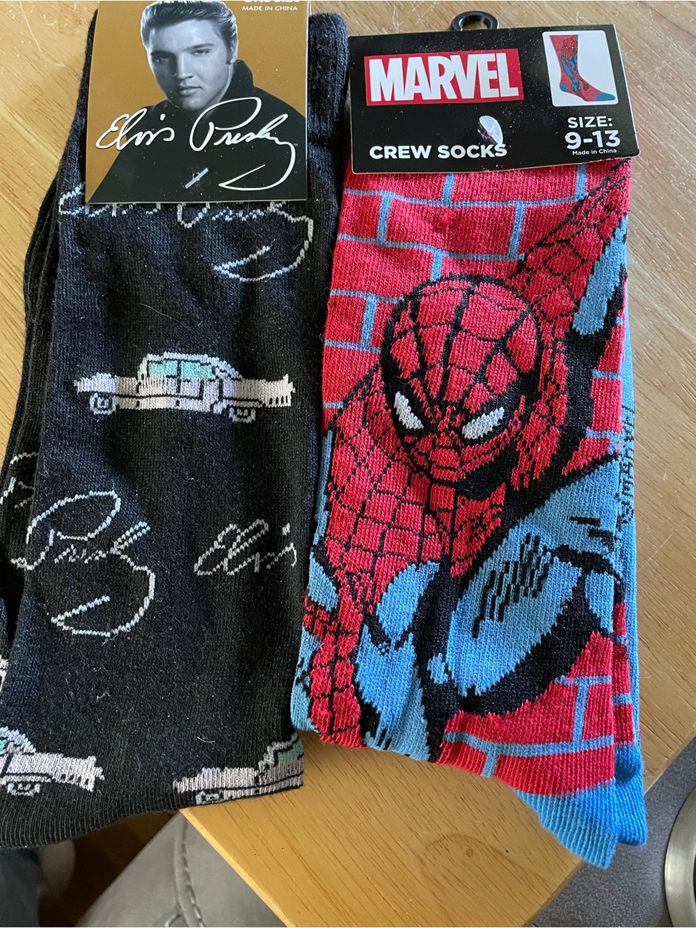 Marvel Spider-Man Red & Blue Graphic Crew Socks